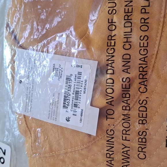 Sun & Stone Men's Cotton Denim Bucket Hat, Mustard - Picture 2 of 2